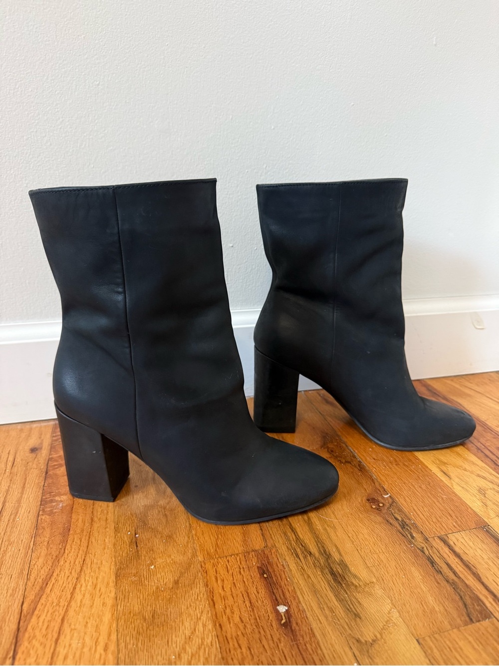 Lucky Brand Black Mid-Calf Block Heel Boots size 7.5
